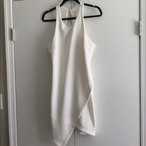 Body Con White Key Hole Back Dress